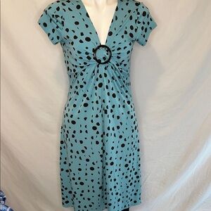Apt. 9 Teal and Black Patterned Midi Dress